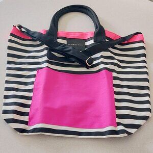 Victoria's Secret Vintage Black & White Stripe Tote Bag New in the Package